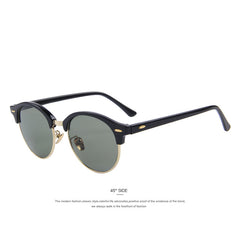 Men Retro Rivet Polarized Sunglasses