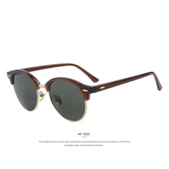 Men Retro Rivet Polarized Sunglasses