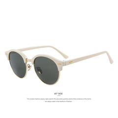 Men Retro Rivet Polarized Sunglasses