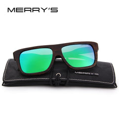 Men Wooden Sunglasses Square Polarized SunGlasses