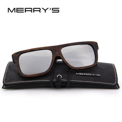 Men Wooden Sunglasses Square Polarized SunGlasses