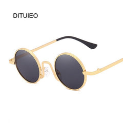 Metal Round Steampunk Sunglasses