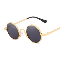 Metal Round Steampunk Sunglasses
