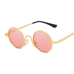 Metal Round Steampunk Sunglasses