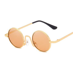 Metal Round Steampunk Sunglasses