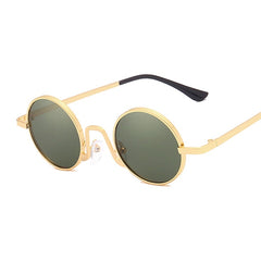 Metal Round Steampunk Sunglasses